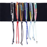 Nylon Cord Bracelet, with Seedbead, Round, Adjustable & multilayer & for woman, more colors for choice, nickel, lead & cadmium free, 160mm, Sold By PC