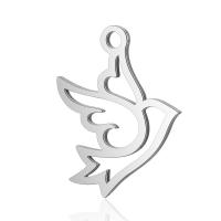 Stainless Steel Animal Pendants, Bird, for woman & hollow, original color, 13x18mm, Hole:Approx 2mm, 10PCs/Lot, Sold By Lot