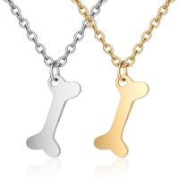Stainless Steel Jewelry Necklace with 5cm extender chain Dog oval chain & for woman Length Approx 15.75 Inch Sold By Lot