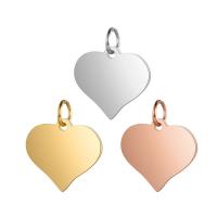 Stainless Steel Heart Pendants, for woman, more colors for choice, 15x17mm, Hole:Approx 5mm, 5PCs/Lot, Sold By Lot