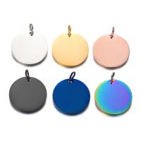 Stainless Steel Pendants, Round, for man, more colors for choice, 22x27mm, Hole:Approx 5mm, 3PCs/Lot, Sold By Lot