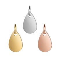 Stainless Steel Pendants, Teardrop, Unisex, more colors for choice, 7x14mm, Hole:Approx 4mm, 5PCs/Lot, Sold By Lot
