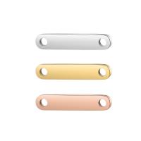 Stainless Steel Connector, Rectangle, 1/1 loop, more colors for choice, 3x15mm, Hole:Approx 1mm, 3PCs/Lot, Sold By Lot