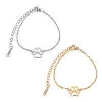 Stainless Steel Jewelry Bracelet, with 6cm extender chain, Claw, oval chain & for woman & hollow, more colors for choice, Length:Approx 5.71 Inch, 2Strands/Lot, Sold By Lot