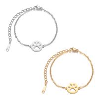 Stainless Steel Jewelry Bracelet, with 6cm extender chain, Claw, oval chain & for woman & hollow, more colors for choice, Length:Approx 5.91 Inch, 2Strands/Lot, Sold By Lot