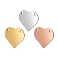 Stainless Steel Connector, Heart, Unisex & different styles for choice & 1/1 loop, more colors for choice, Hole:Approx 1mm, 5PCs/Lot, Sold By Lot