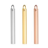 Stainless Steel Pendants, Rectangle, Unisex & different styles for choice, more colors for choice, Hole:Approx 4mm, 3PCs/Lot, Sold By Lot