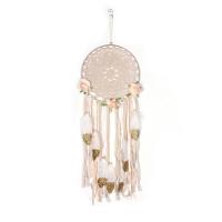 Fashion Dream Catcher Iron with Cotton Thread & Feather handmade beige nickel lead & cadmium free Sold By PC
