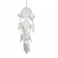 Fashion Dream Catcher Iron with Velveteen & Feather & Wood handmade nickel lead & cadmium free 800mm Sold By PC