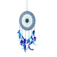Fashion Dream Catcher Iron with Feather handmade blue nickel lead & cadmium free Sold By PC