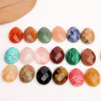 Natural Gemstone Cabochons, random style & faceted, mixed colors, 13x18x2mm, 20PCs/Bag, Sold By Bag
