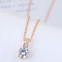 Brass Necklace, with Cubic Zirconia, plated, for woman, more colors for choice, nickel, lead & cadmium free, 420*16*8mm, Sold By Strand