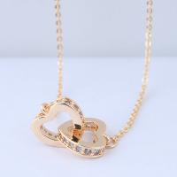 Brass Necklace with Cubic Zirconia Heart plated for woman nickel lead & cadmium free Sold By Strand
