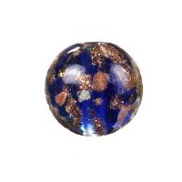 Gold Sand Lampwork Beads Round & luminated Approx 1mm Sold By Bag
