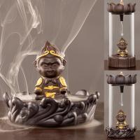 Backflow Incense Burner, Porcelain, handmade, for home and office & durable & different styles for choice, 92x185mm, Sold By PC