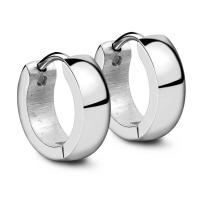 Stainless Steel Huggie Hoop Earring, plated, fashion jewelry & Unisex, more colors for choice, 4x2mm, Sold By Pair