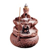 Backflow Incense Burner, Porcelain, purify the air, nickel, lead & cadmium free, 100x110x115mm, Sold By PC