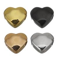 Perlas de acero inoxidable, Corazón, chapado, más colores para la opción, 8x7.50x4mm, agujero:aproximado 2mm, 10PCs/Grupo, Vendido por Grupo