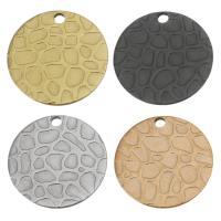 Stainless Steel Pendants, Flat Round, plated, more colors for choice, 15x0.50mm, Hole:Approx 1.5mm, 100PCs/Lot, Sold By Lot
