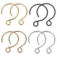 Stainless Steel Hook Earwire, plated, with loop, more colors for choice, 14x19x0.80mm, Hole:Approx 2.5mm, 200PCs/Lot, Sold By Lot
