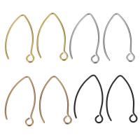 Stainless Steel Hook Earwire, plated, with loop, more colors for choice, 14x25x0.80mm, Hole:Approx 2.5mm, 200PCs/Lot, Sold By Lot