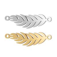 Stainless Steel Connector, Feather, 1/1 loop, more colors for choice, 6x22mm, 10PCs/Lot, Sold By Lot
