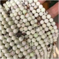Zitrone Chrysoprase Perle, rund, poliert, verschiedene Größen vorhanden, Bohrung:ca. 1mm, verkauft von Strang