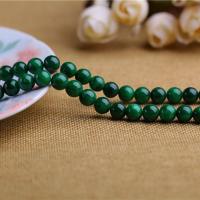 Kosmochlor+Jade Perle, rund, verschiedene Größen vorhanden, grün, frei von Nickel, Blei & Kadmium, Bohrung:ca. 1mm, verkauft von Strang