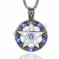 Stainless Steel Pendants Star plated fashion jewelry & for man & with rhinestone Sold By PC