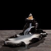 Backflow Incense Burner, Porcelain, for home and office & durable, more colors for choice, 185x70mm, Sold By PC