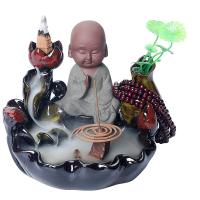 Backflow Incense Burner, Porcelain, half handmade, for home and office & durable & different styles for choice, 155x150x135mm, Sold By PC