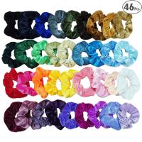 Hair Scrunchies, Polyester, fashion jewelry & different styles for choice & for woman, 100-110mm, Sold By Lot