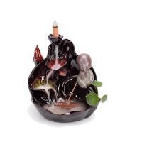 Backflow Incense Burner, Porcelain, handmade, for home and office & durable & different styles for choice, 151x163mm, Sold By PC