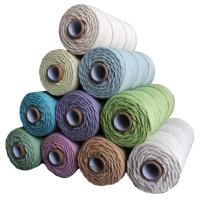 Cordon en coton, durable & DIY, plus de couleurs à choisir, protéger l'environnement, sans nickel, plomb et cadmium, 3mm, 100m/bobine, Vendu par bobine