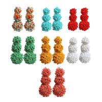 Seedbead Drop Earring, Boheme stil & for kvinde, flere farver til valg, nikkel, bly & cadmium fri, 62mm, Solgt af par