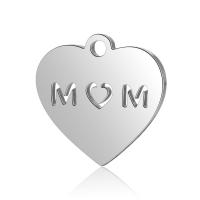 Stainless Steel Heart Pendants, for woman & hollow, original color, 14x13mm, Hole:Approx 1mm, 10PCs/Lot, Sold By Lot