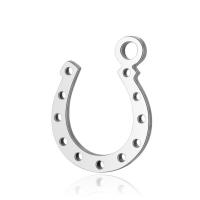 Stainless Steel Pendants, Horseshoes, for woman, original color, 9.7x13.5mm, Hole:Approx 1mm, 10PCs/Lot, Sold By Lot