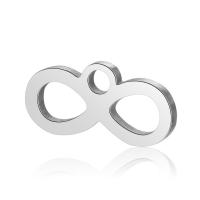 Stainless Steel Pendants, Infinity, for woman, original color, 12x6mm, Hole:Approx 1mm, 10PCs/Lot, Sold By Lot