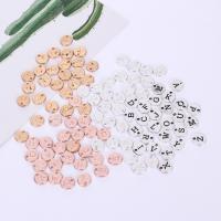 Zinc Alloy Alphabet and number Pendants Round plated nickel lead & cadmium free Approx 1.6mm Sold By Set