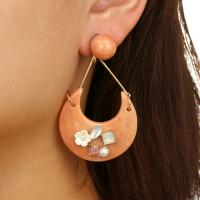 Zinc Alloy Drop Earrings with Acrylic stainless steel post pin plated for woman nickel lead & cadmium free Sold By Pair