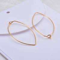 Brass Hook Earwire, real gold plated, DIY, nickel, lead & cadmium free, 40x18mm, Approx 100Pairs/Lot, Sold By Lot
