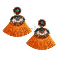 Seedbead Tassel Earring with Polyester & for woman 6.5cm 8.7cm Sold By Pair