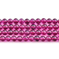 Perles de Quartz clair naturel, Rond, DIY & normes différentes pour le choix, rouge grenat, Vendu par brin