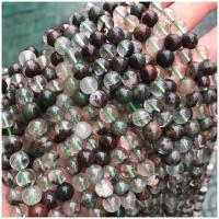 Green Phantom Quartz Beads Round polished Approx 1mm Sold By Strand