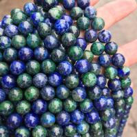 Lapislazuli Perlen, rund, poliert, verschiedene Größen vorhanden, Bohrung:ca. 1mm, verkauft von Strang