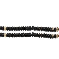 Natürliche Streifen Achat Perlen, plattiert, DIY, schwarz, 4x4x2mm, Bohrung:ca. 1mm, 186PCs/Strang, verkauft von Strang