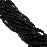 Natural Black Agaat kralen, Zwarte Agaat, plated, zwart, 8x30x8mm, Gat:Ca 2mm, 13pC's/Strand, Verkocht door Strand
