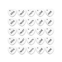 Edelstahl -Herz-Anhänger, plattiert, verschiedene Stile für Wahl, 13X14mm, Bohrung:ca. 3.8mm, 5PCs/Tasche, verkauft von Tasche