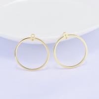 Brass Earring Drop Component Donut gold color plated DIY nickel lead & cadmium free Sold By Lot