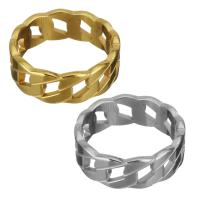 Vinger Ring in edelstaal, Roestvrij staal, plated, verschillende grootte voor keus & voor vrouw, meer kleuren voor de keuze, 6.50mm, Verkocht door PC
